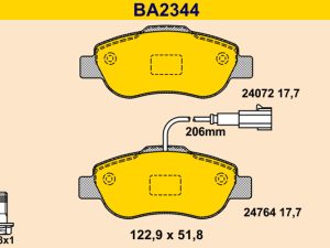Set placute frana BARUM BA2344 – FORD | AutoRival