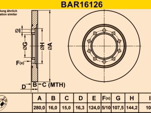 Disc frana BARUM BAR16126 – FORD | AutoRival