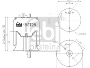 Burduf suspensie pneumatica FEBI BILSTEIN 192728