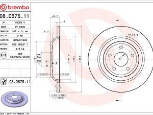 Disc frana BREMBO 08.D575.11 – FORD | AutoRival