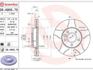 Disc frana BREMBO 09.A905.75 – FORD | AutoRival