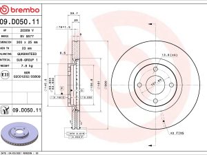 Disc frana BREMBO 09.D050.11 – FORD | AutoRival