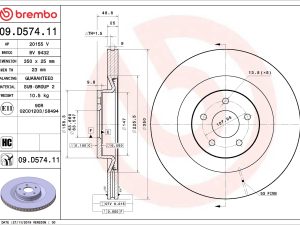 Disc frana BREMBO 09.D574.11 – FORD | AutoRival