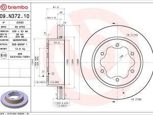 Disc frana BREMBO 09.N372.10 – FORD | AutoRival