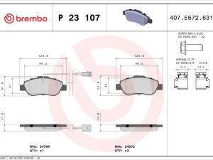 Set placute frana BREMBO P 23 107 – FORD | AutoRival