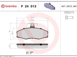 Set placute frana BREMBO P 24 013 – FORD | AutoRival