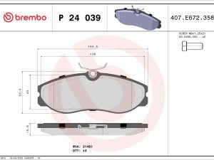 Set placute frana BREMBO P 24 039 – FORD | AutoRival