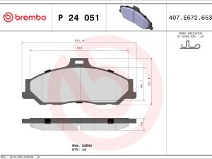 Set placute frana BREMBO P 24 051 – FORD | AutoRival