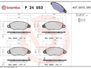 Set placute frana BREMBO P 24 053 – FORD | AutoRival