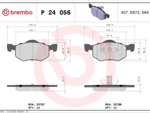 Set placute frana BREMBO P 24 056 – FORD | AutoRival