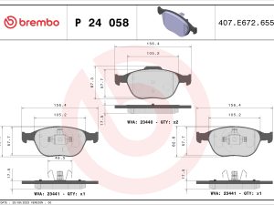 Set placute frana BREMBO P 24 058 – FORD | AutoRival