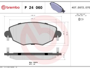 Set placute frana BREMBO P 24 060 – FORD | AutoRival