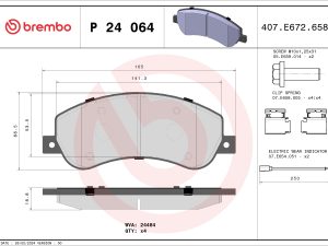 Set placute frana BREMBO P 24 064 – FORD | AutoRival