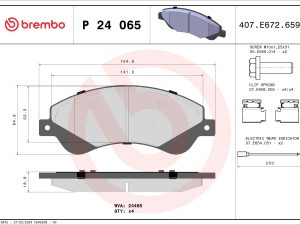 Set placute frana BREMBO P 24 065 – FORD | AutoRival