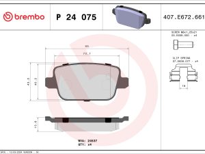 Set placute frana BREMBO P 24 075X – FORD | AutoRival