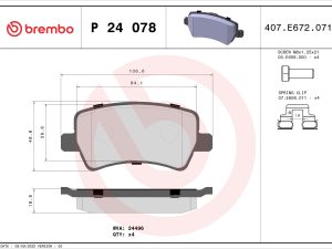 Set placute frana BREMBO P 24 078 – FORD | AutoRival