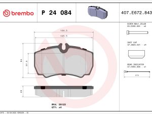 Set placute frana BREMBO P 24 084 – FORD | AutoRival