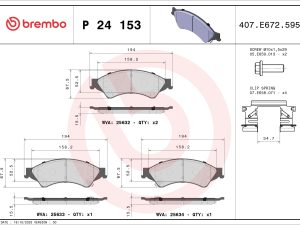 Set placute frana BREMBO P 24 153 – FORD | AutoRival