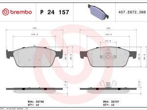 Set placute frana BREMBO P 24 157 – FORD | AutoRival