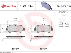 Set placute frana BREMBO P 24 160 – FORD | AutoRival