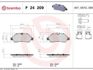 Set placute frana BREMBO P 24 209 – FORD | AutoRival