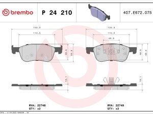 Set placute frana BREMBO P 24 210 – FORD | AutoRival