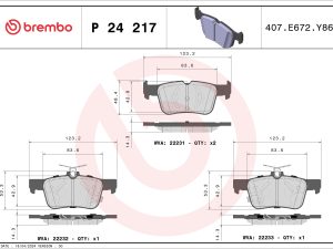 Set placute frana BREMBO P 24 217 – FORD | AutoRival