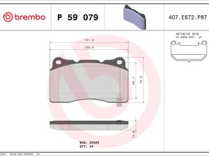 Set placute frana BREMBO P 59 079 – FORD | AutoRival