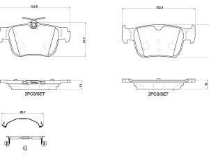 Set placute frana BREMBO P 85 184 – FORD | AutoRival