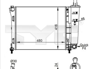 Radiator racire motor TYC 709-0022-R – FORD | AutoRival