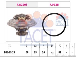 Termostat lichid racire FACET 7.8250 – FORD | AutoRival