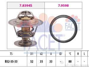 Termostat lichid racire FACET 7.8394 – FORD | AutoRival