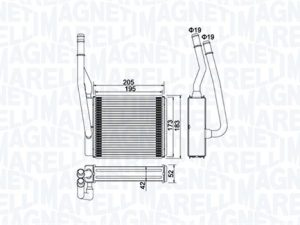Schimbator de caldura incalzire habitaclu MAGNETI MARELLI 350218414000 – FORD | AutoRival