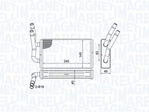 Schimbator de caldura incalzire habitaclu MAGNETI MARELLI 350218450000 – FORD | AutoRival