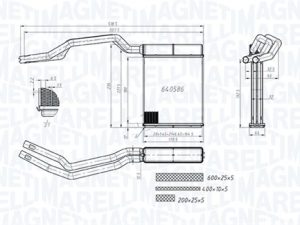 Schimbator de caldura incalzire habitaclu MAGNETI MARELLI 350218453000 – FORD | AutoRival