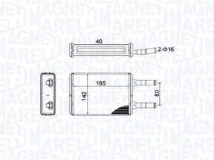 Schimbator de caldura incalzire habitaclu MAGNETI MARELLI 350218476000 – FORD | AutoRival