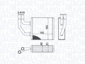 Schimbator de caldura incalzire habitaclu MAGNETI MARELLI 350218485000 – FORD | AutoRival