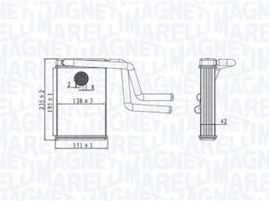 Schimbator de caldura incalzire habitaclu MAGNETI MARELLI 350218487000 – FORD | AutoRival
