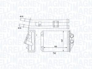 Schimbator de caldura incalzire habitaclu MAGNETI MARELLI 350218491000 – FORD | AutoRival