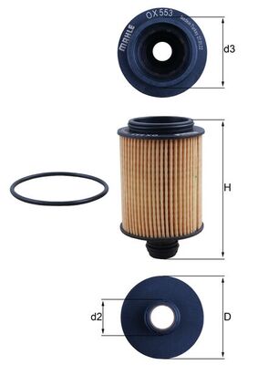 Filtru ulei MAHLE ORIGINAL OX 553D – FORD | AutoRival