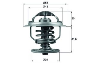 Termostat lichid racire MAHLE ORIGINAL TX 109 87D – FORD | AutoRival