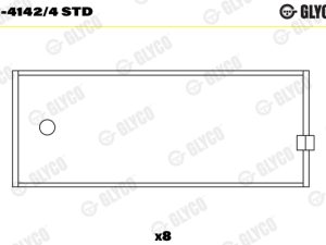 Cuzineti biela GLYCO 01-4142/4 STD – FORD | AutoRival