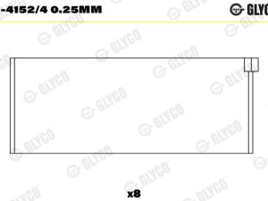 Cuzineti biela GLYCO 01-4152/4 0.25mm – FORD | AutoRival
