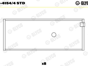 Cuzineti biela GLYCO 01-4154/4 STD – FORD | AutoRival