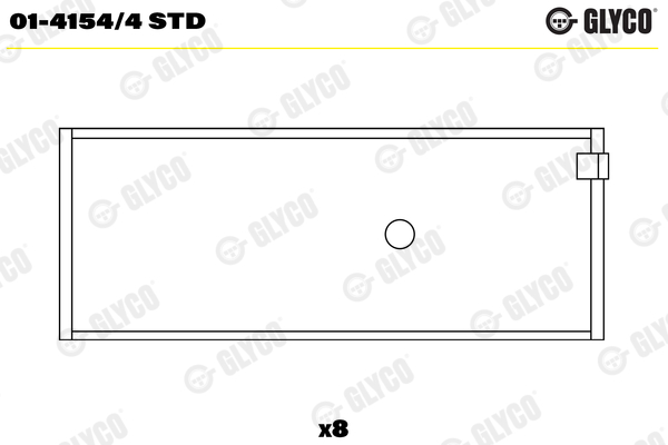 Cuzineti biela GLYCO 01-4154/4 STD – FORD | AutoRival