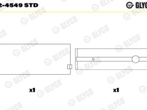 Cuzineti arbore cotit GLYCO 02-4549 STD – FORD | AutoRival