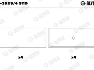 Cuzineti biela GLYCO 71-3929/4 STD – FORD | AutoRival