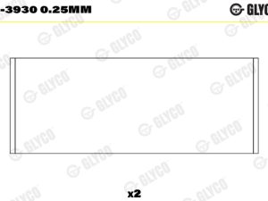 Cuzineti biela GLYCO 71-3930 0.25mm – FORD | AutoRival