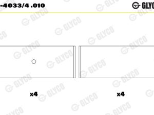 Cuzineti biela GLYCO 71-4033/4 .010 – FORD | AutoRival