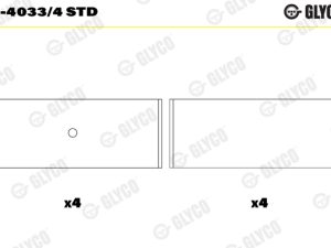 Cuzineti biela GLYCO 71-4033/4 STD – FORD | AutoRival